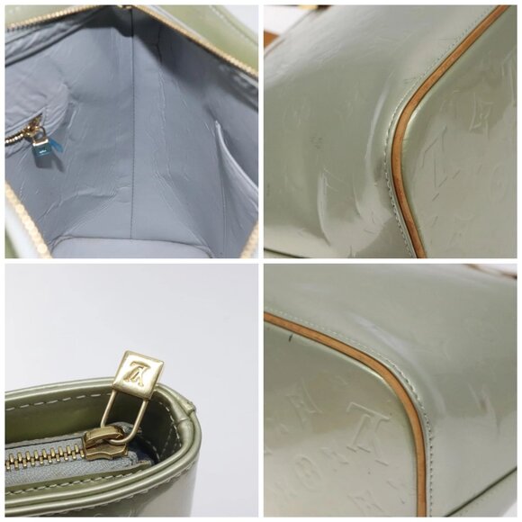 LOUIS VUITTON Monogram Vernis Houston Hand Bag Gris - Picture 11 of 14